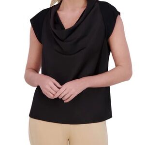 DKNY Women's Cowl Neck Top -Medium